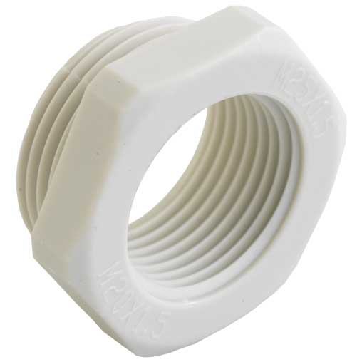 Reduktion Kst. M25x1.5 – M20x1.5, Hellgrau RAL 7035