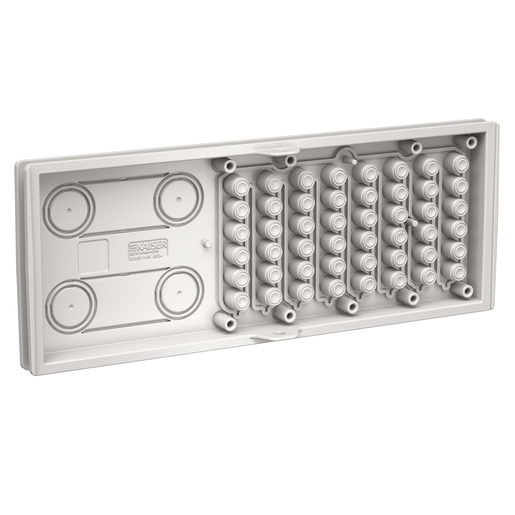 Gf-GV FlexBox Connect Wandmodul C Ausbruch 4 x M20, M25, 48 x 7mm Röhrchen