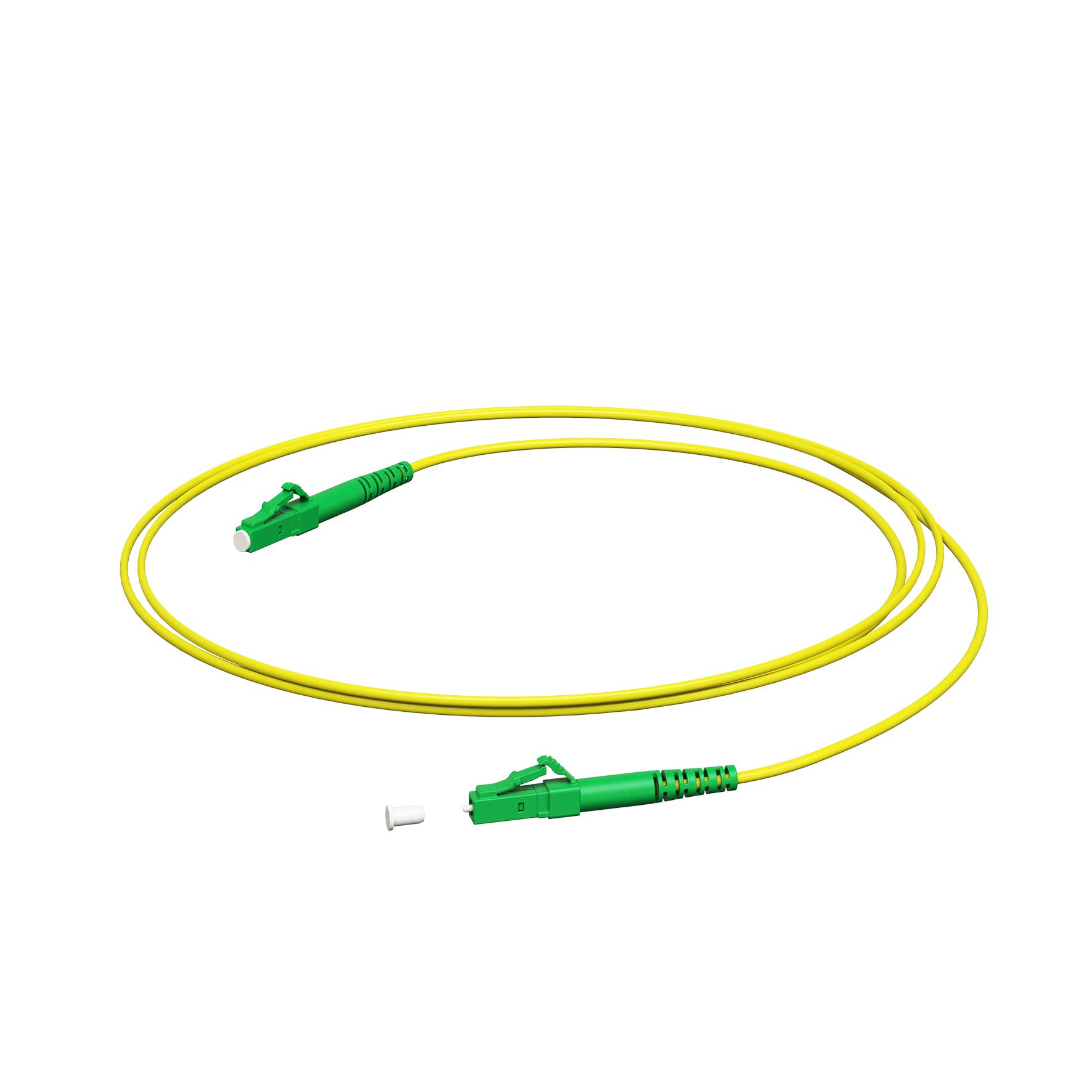 Patchkabel LC/APC-LC/APC, SX, G.657.A2, LSZH, gelb, 0,5 m