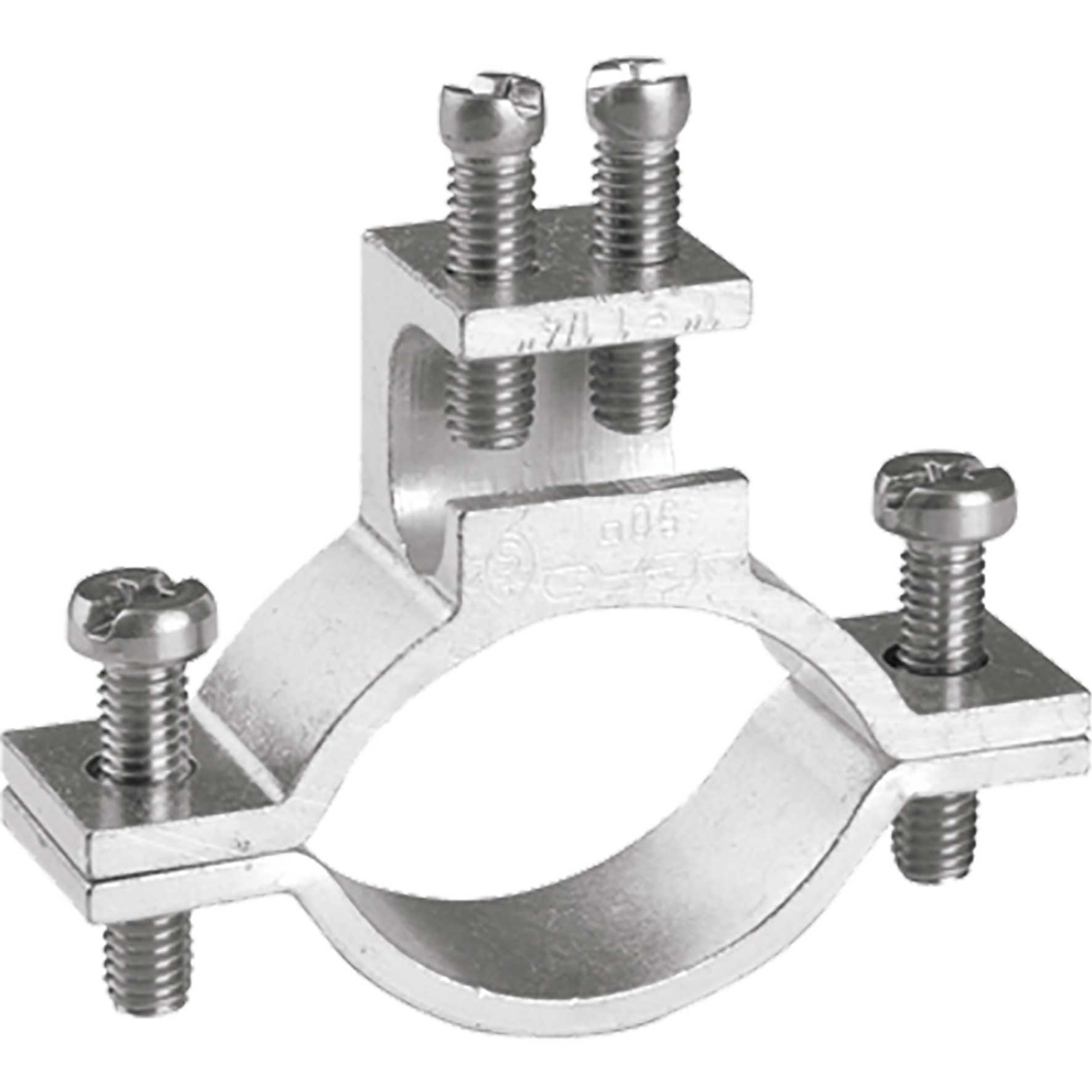 Erdleitungsbride 1 – 1¼” (33.5-41.9mm), 4 – 50 mm² Seil – Draht ø 8 mm