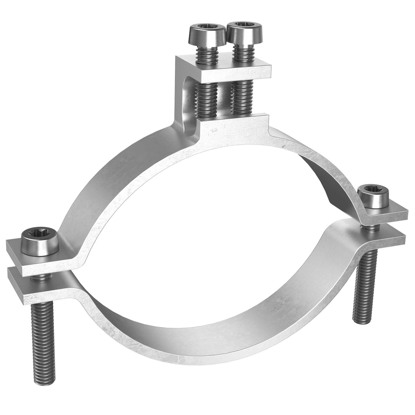 Erdleitungsbride 2½ – 3” (75.2-87.9 mm), 4 – 50 mm² Seil – Draht ø 8 mm