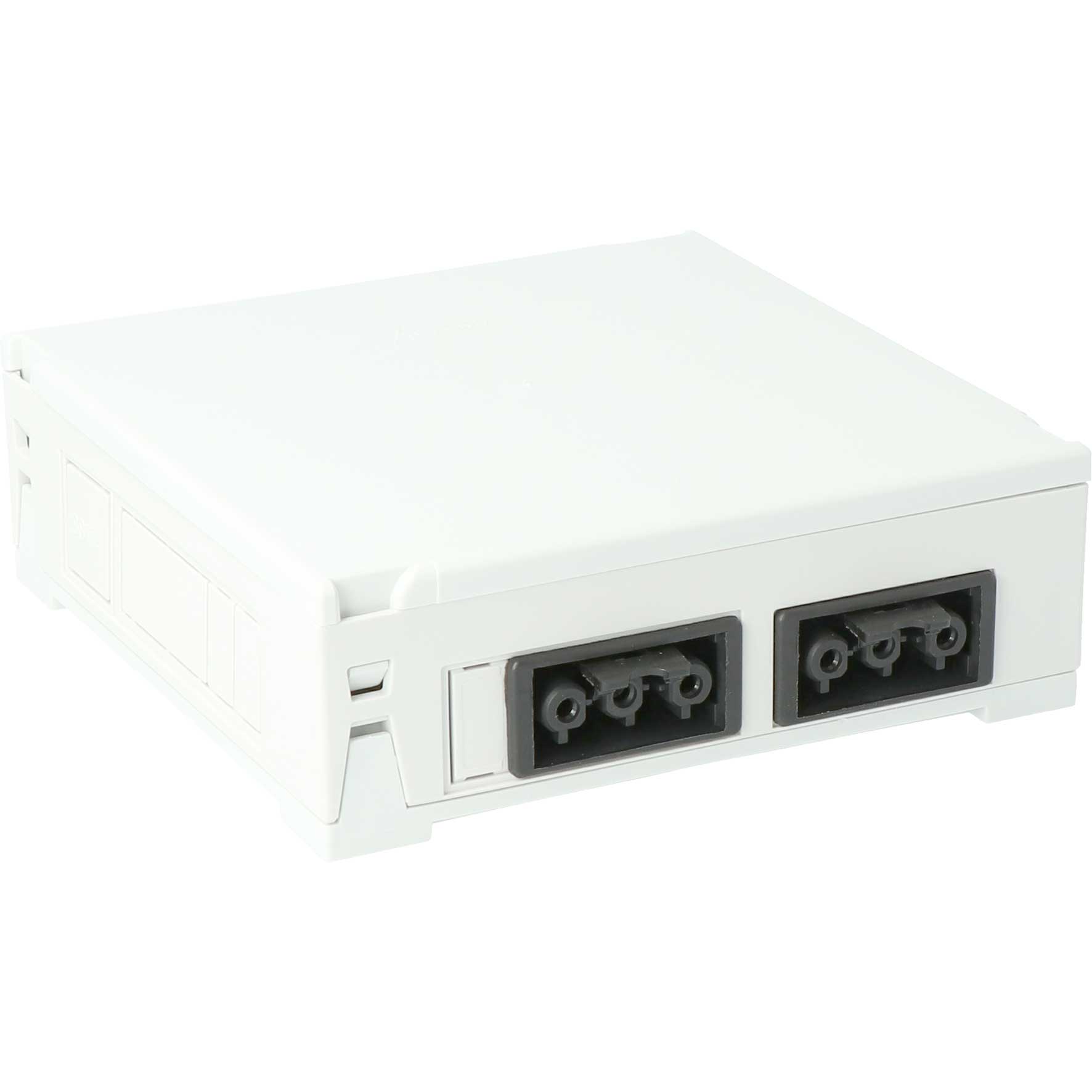 Steckbar Gehäuse PD, Wieland GST18,, in:2x3pol H07V-U, out:je 2x 3pol sw/sw, 120x120x40 mm, lichtgrau