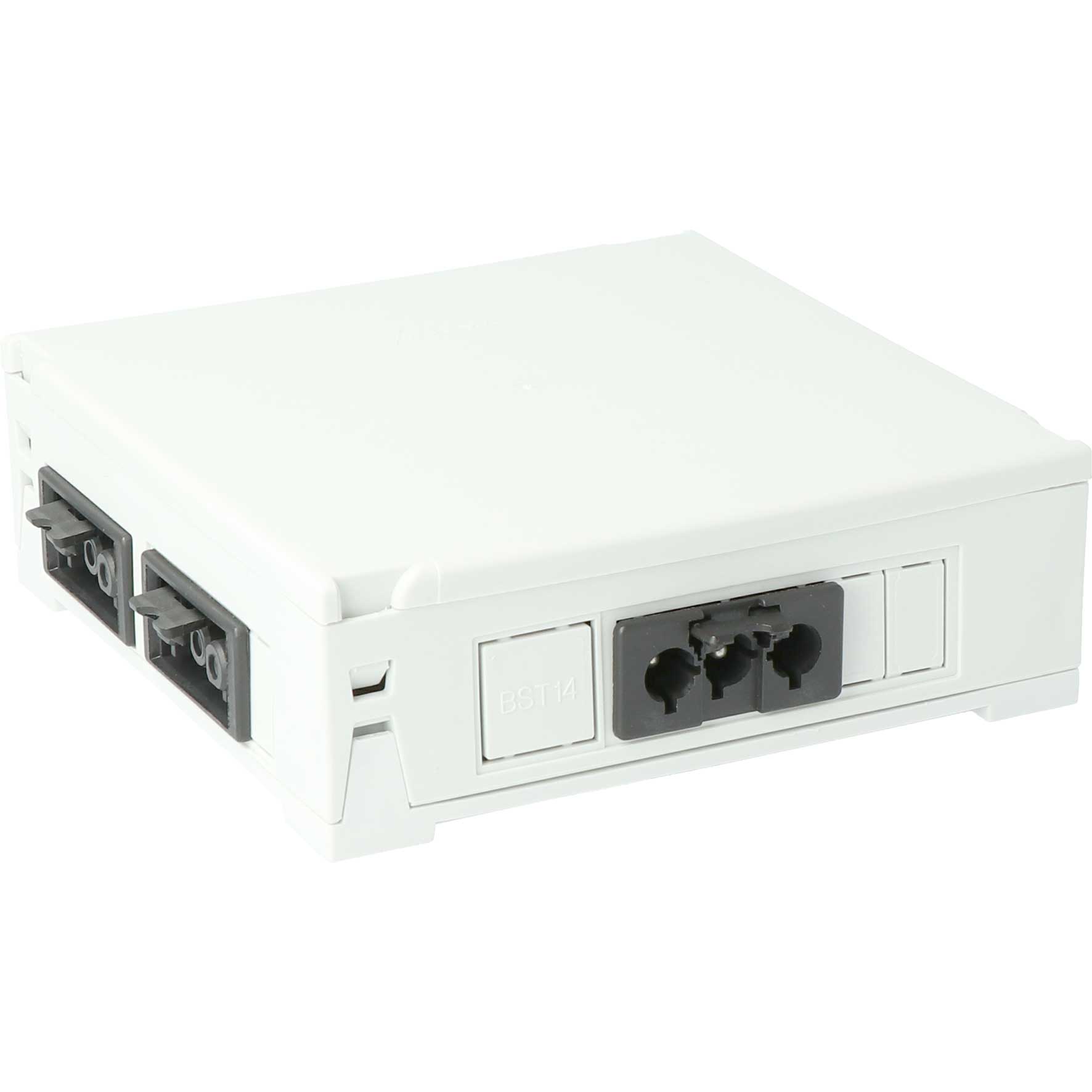 Steckbar 100% Gehäuse PD, Wieland GST18,, in:3pol sw, out:4x 3pol sw, 120x120x40 mm, lichtgrau