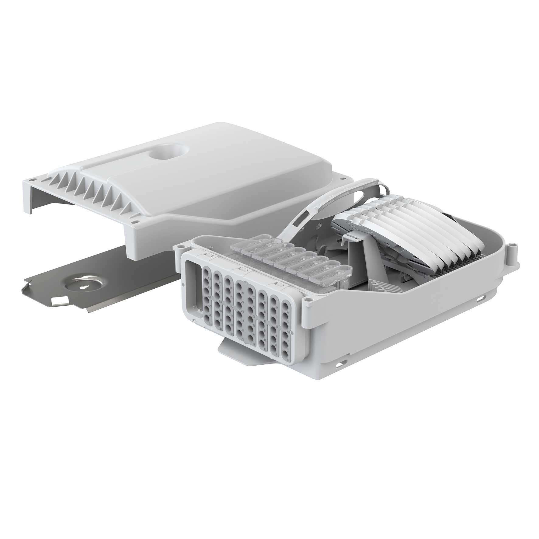 Connectivity Gebäudeverteiler Gf-GV, 96 Fasern, HS, 48 Ausgänge, Loop, IP65, 8 mm