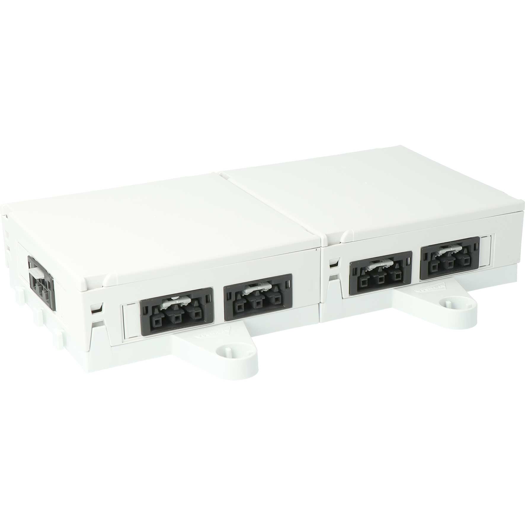 Steckbar 100% Gehäuse Multi-PD, WAGO, in:3pol sw, out:9x 3pol sw, 120x120x45 mm, lichtgrau