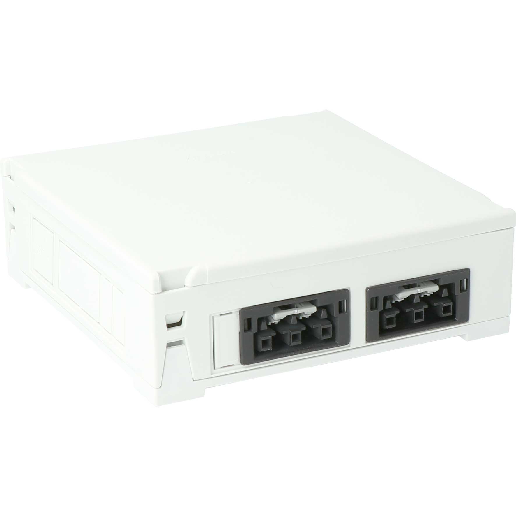 Steckbar Gehäuse PD, WAGO WINSTA,, in:2x3pol H07V-U, out:je 2x 3pol sw/sw, 120x120x40 mm, lichtgrau
